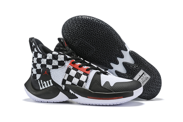 Jordan Why Not Zer0.2 Black White Red Shoes